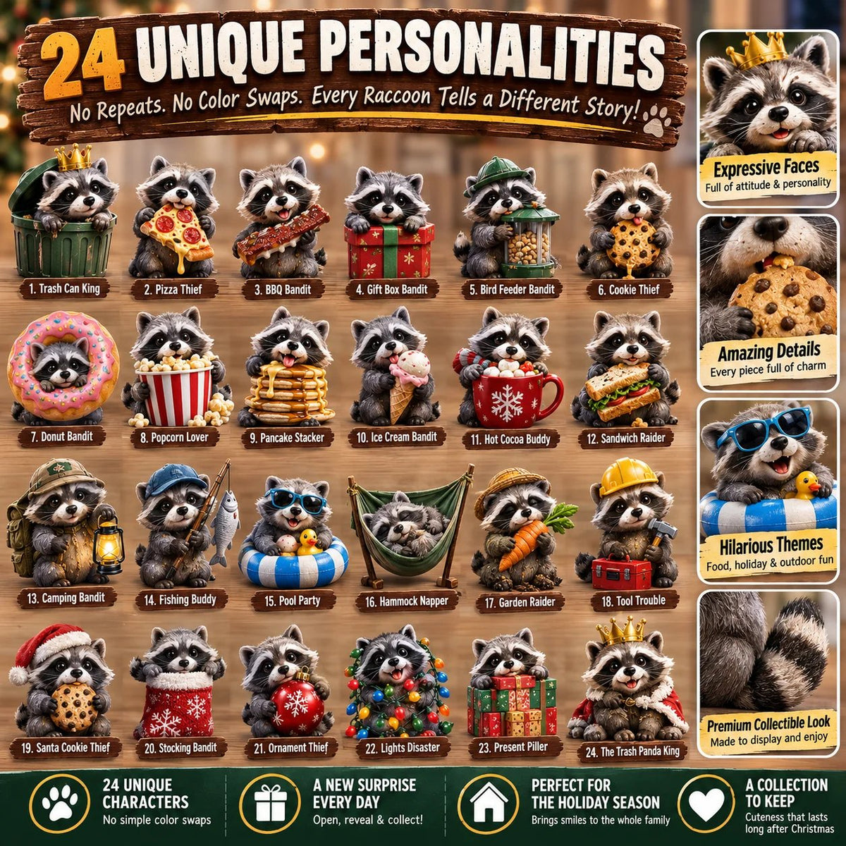 🦝 Backyard Bandits Advent Calendar – 24 Days of Tiny Trouble