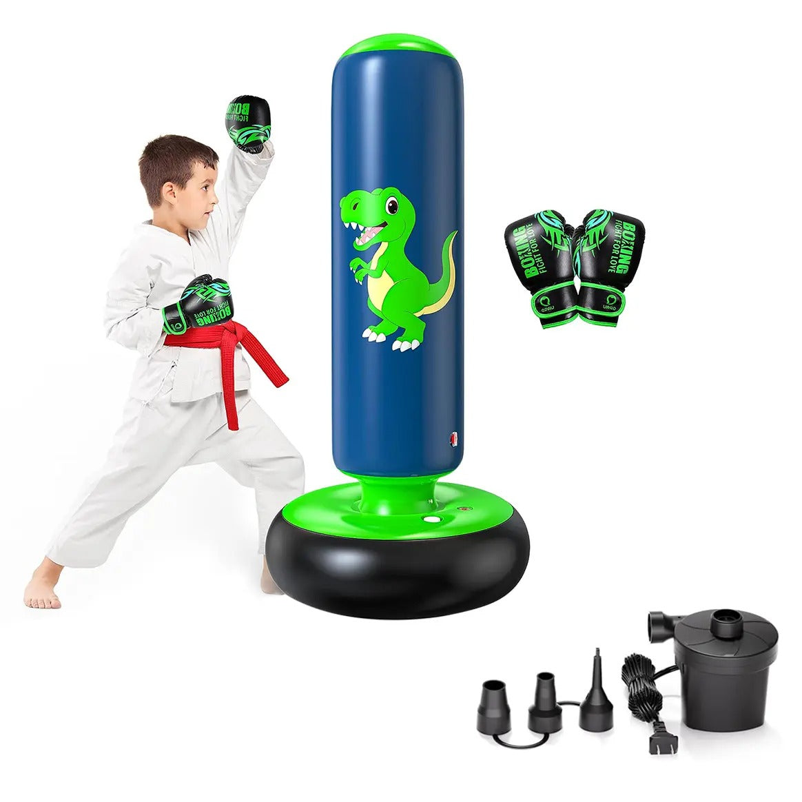 🎁Limited-Time Sale 49% OFF⏰️48 Inch Stable Inflatable Boxing Bag for 3-6 Kids