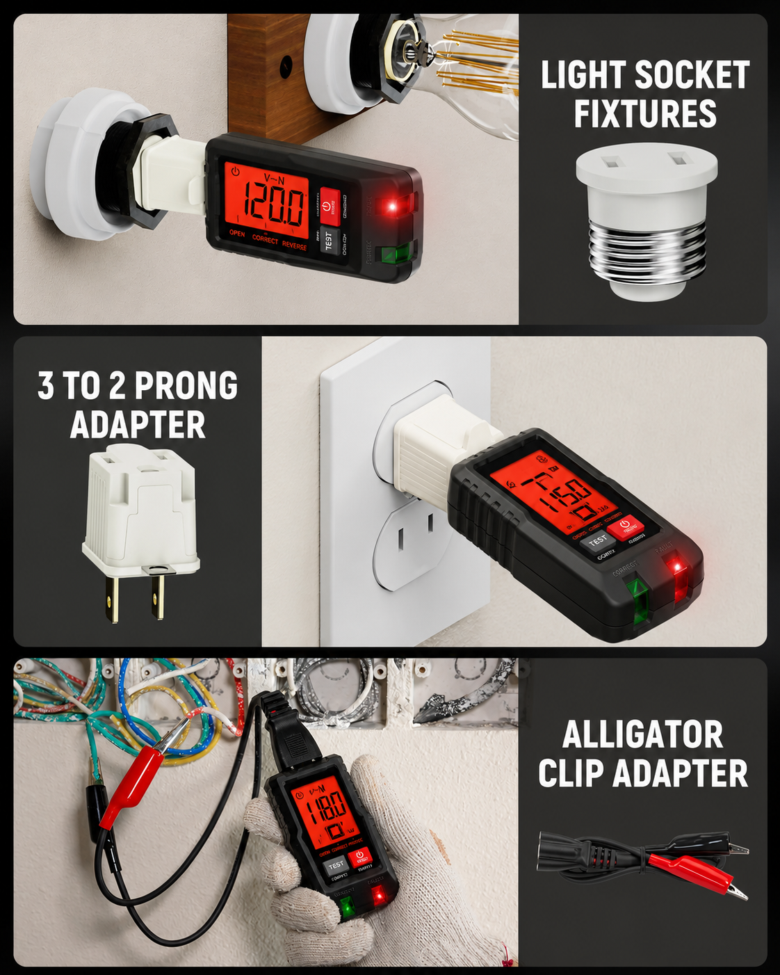 AC Circuit Breaker Finder Tool with Alert LCD Display