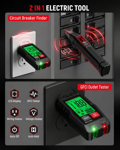 AC Circuit Breaker Finder Tool with Alert LCD Display
