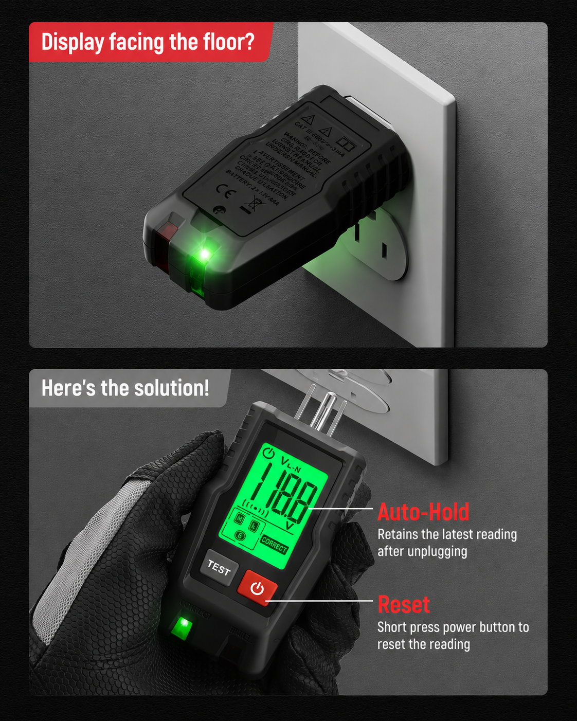 AC Circuit Breaker Finder Tool with Alert LCD Display